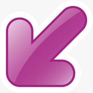 手绘紫色箭头免抠