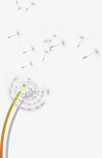 白色清新春季蒲公英免抠