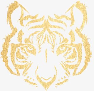 虎年 金色 老虎免抠节日元旦/春节/元宵元素