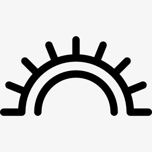 美国本土的阳光图标免抠