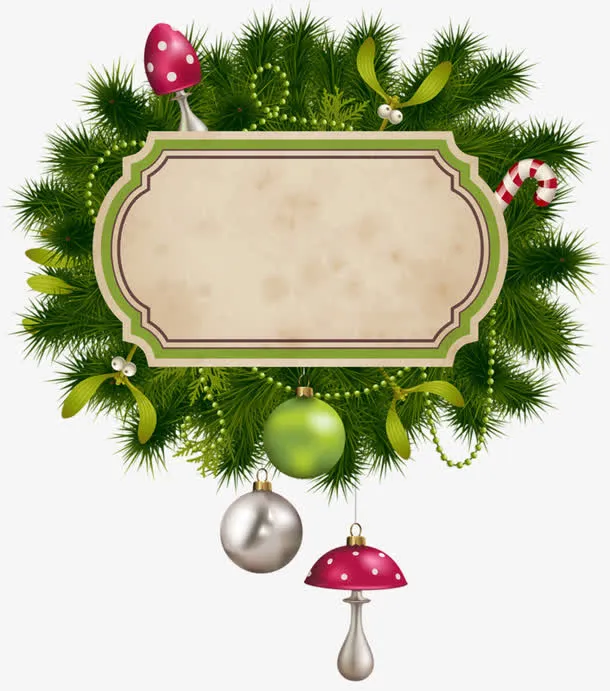 圣诞提示牌免抠