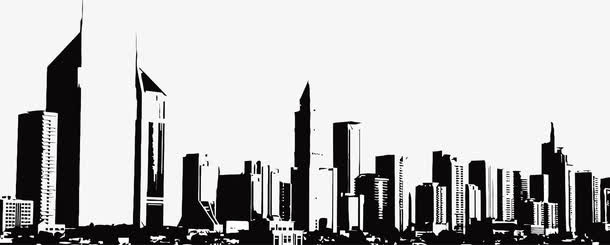 矢量手绘城市免抠