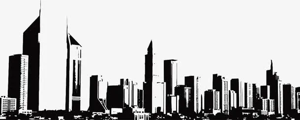 矢量手绘城市免抠