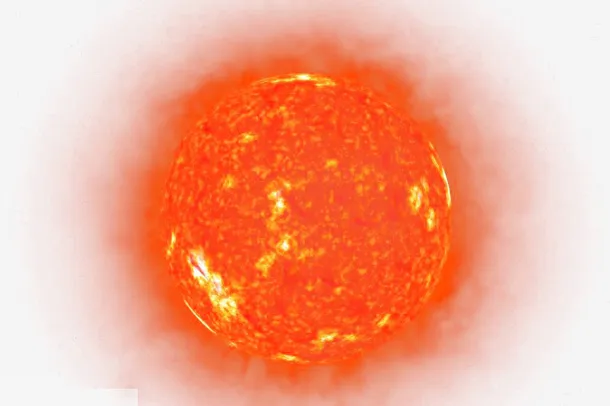 创意红色太阳表面火焰免抠