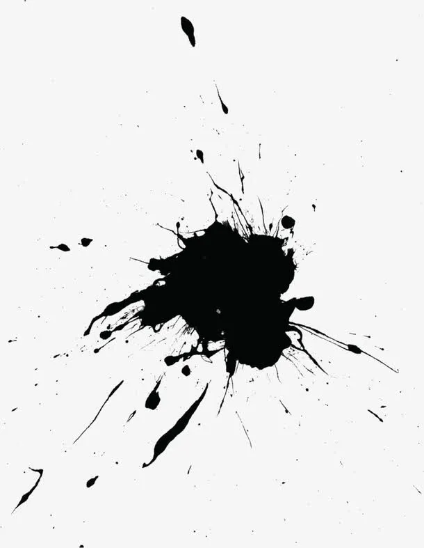 水墨墨点免抠