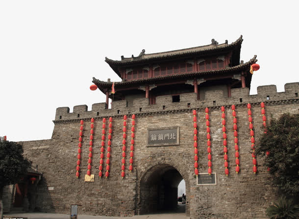 挂灯笼的城门免抠