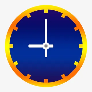 蓝色背景卡通时钟