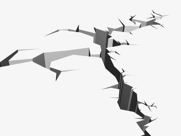 白色地面裂纹免抠