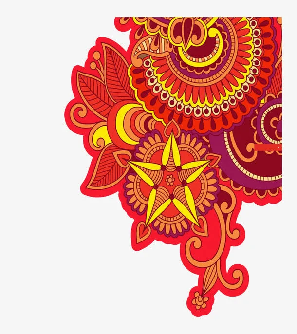 古典花纹免抠