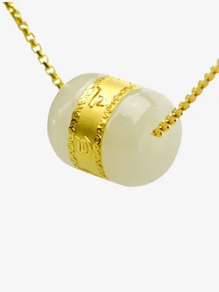 玉吊坠镶金免抠