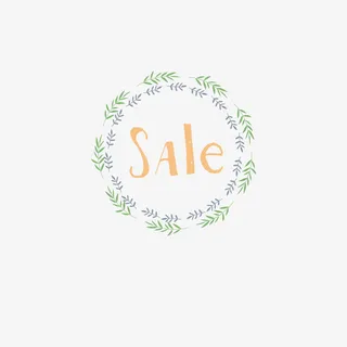 小清新促销标签免抠