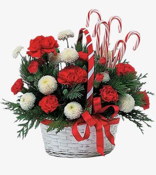 白色花篮红色玫瑰花免抠