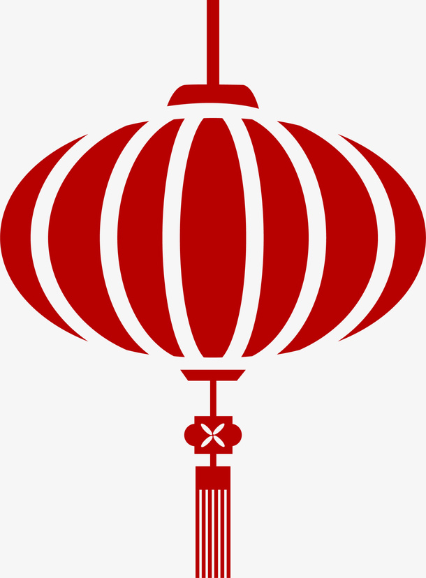 新年红色灯笼挂饰免抠