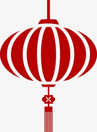 新年红色灯笼挂饰免抠