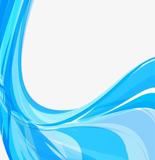 蓝色清新海浪免抠