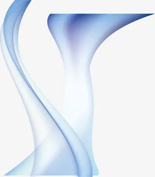 淡雅蓝色渐变图形免抠