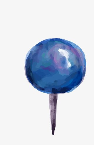 蓝色水墨对话框免抠