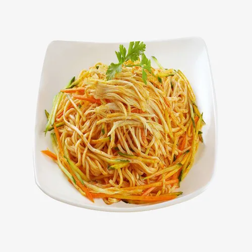 方盘菜叶鸡丝凉面食品餐饮免抠