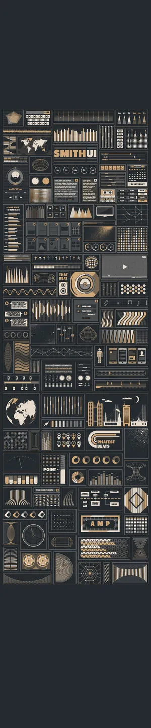 黄色电子科技图标免抠
