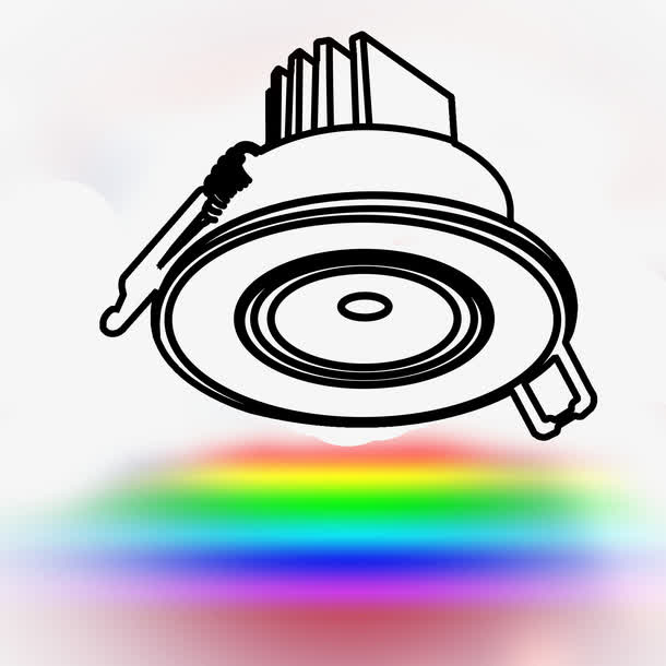 线条投射灯免抠