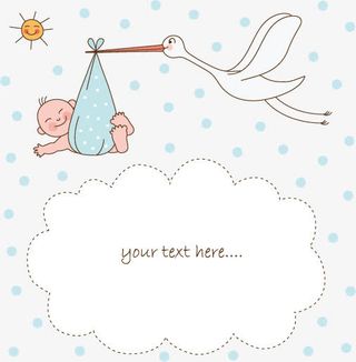 可爱婴儿物品主题矢量素材,免抠