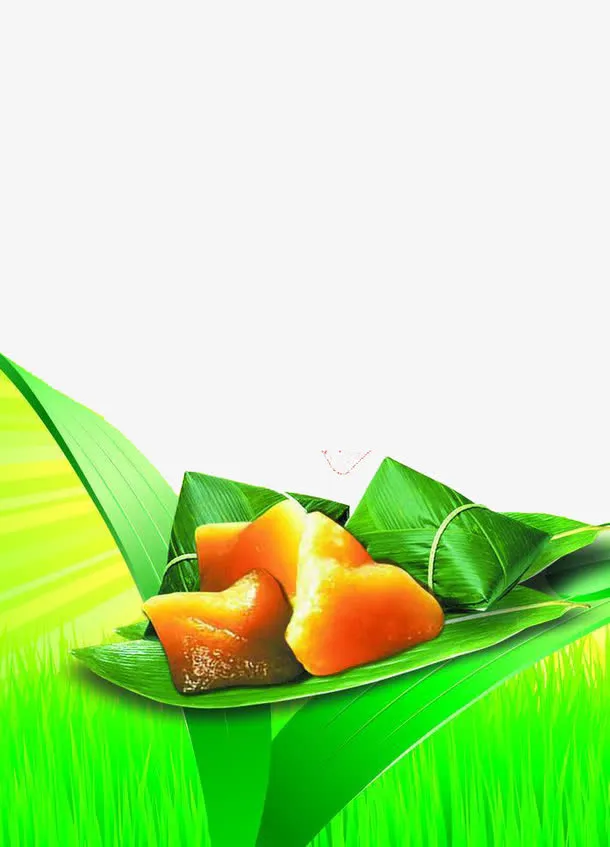 粽子叶的檽米粽子素材免抠