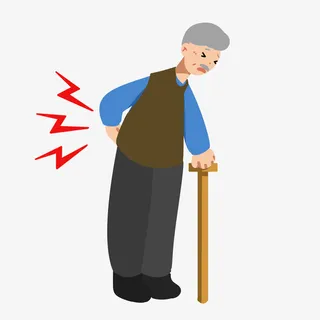 骨质疏松日腰疼的老人免抠