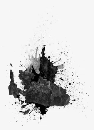 水墨纸张美术儿童免抠