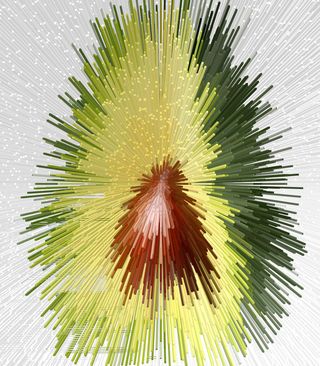 放射背景水果系列-牛油果