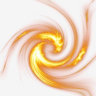 炫酷黄色漂浮炫光免抠