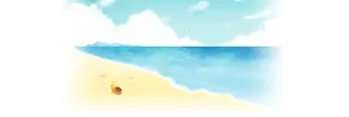 海滩卡通海螺背景banner