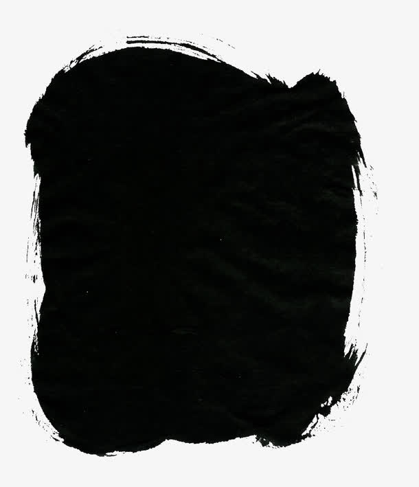 不规则方形墨汁免抠