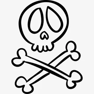 万圣节骷髅十字概述人类图标免抠