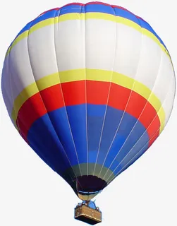 白色热气球蒸汽球免抠