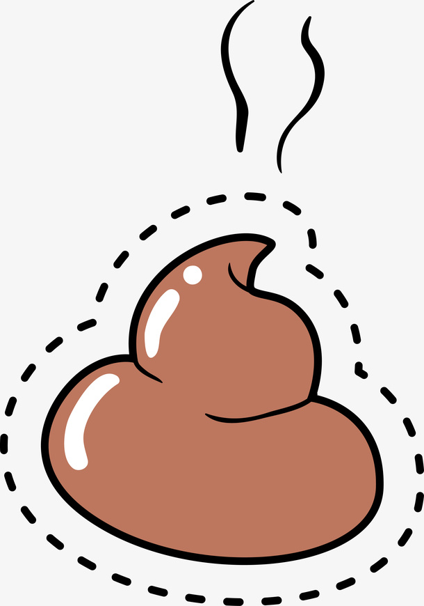 卡通手绘棕色大便免抠