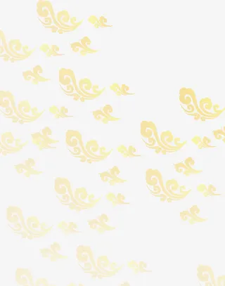 手绘云彩花纹海报免抠