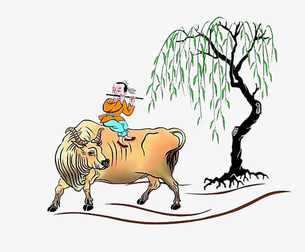 牧童吹短笛免抠