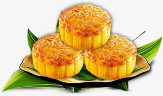 金黄色中秋月饼造型免抠