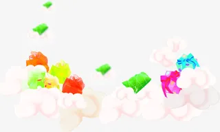 粽情端午白色花朵免抠