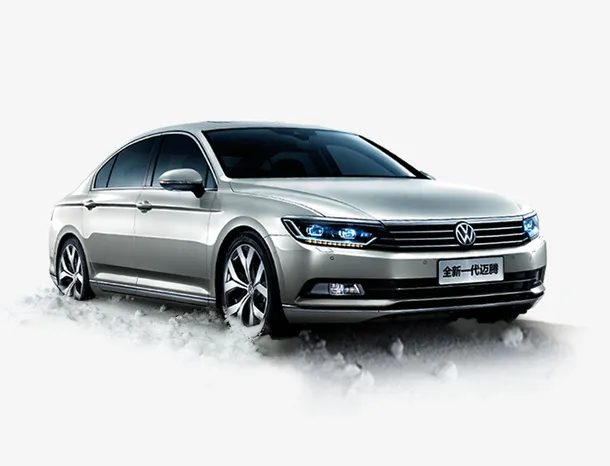 一辆银色雪地行驶车免抠