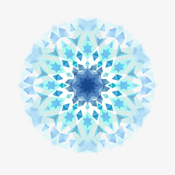 蓝色万花筒背景矢量素材