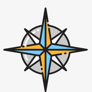 手绘卡通指南针图标免抠