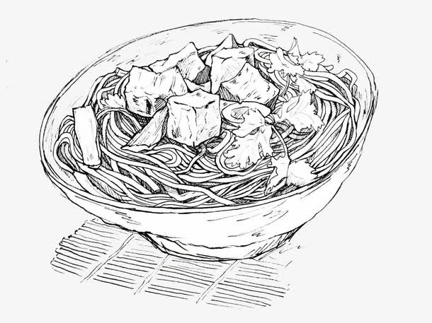 面条线稿免抠