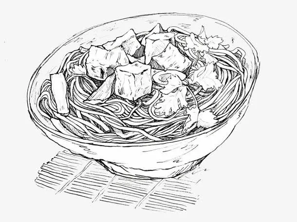 面条线稿免抠