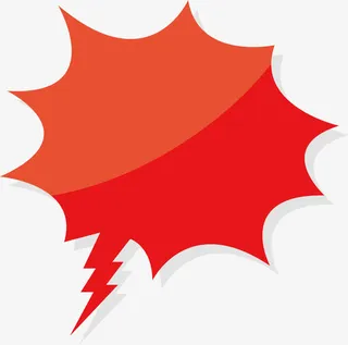 红色火爆爆炸贴免抠