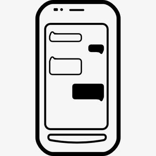 聊天气泡在手机屏幕图标免抠