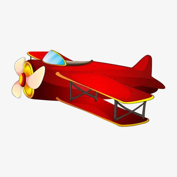 飞机 交通工具 卡通 质感 交通免抠