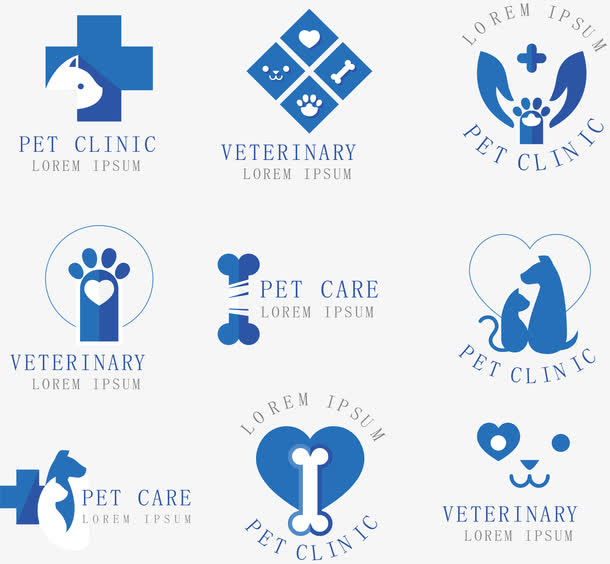 动物医疗logo设计免抠