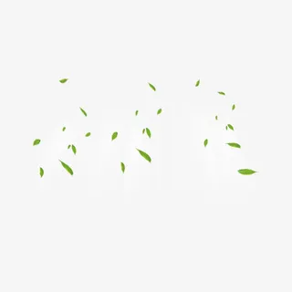 空调吹出来的风带绿叶免抠