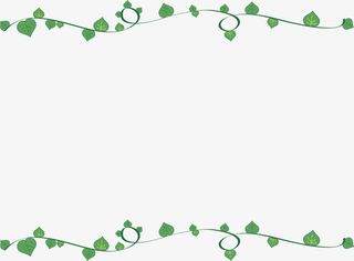 绿色春季树藤框架免抠